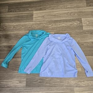 Lot Of 2 LL Bean Sweater Women’s M Petite Blue Pullover Turtle Neck Long Sleeve